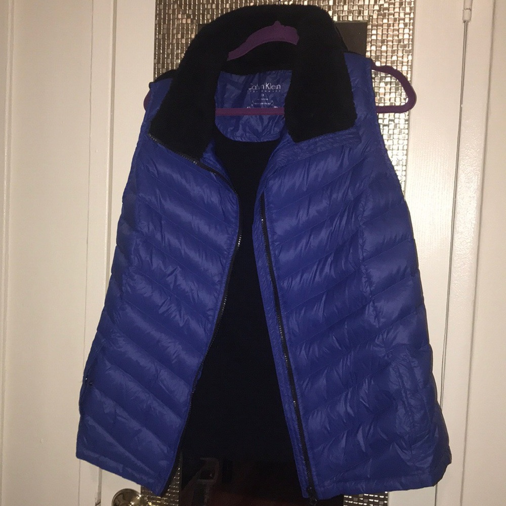 Calvin Klein blue puffer vest